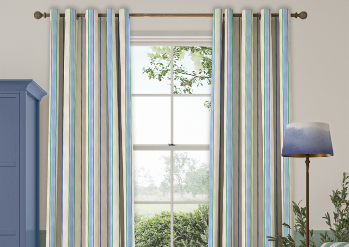 Bluebellgray Seaside Stripe, Atlantic - Made to Measure Curtains - Image 3